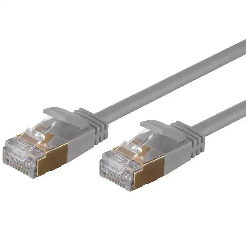 Monoprice Cat6A Ethernet Patch Cable - 10 Meters - Gray (5 pack) Snagless RJ45, Stranded, S/STP, Pure Bare Copper Wire, 36AWG, Computer Networking