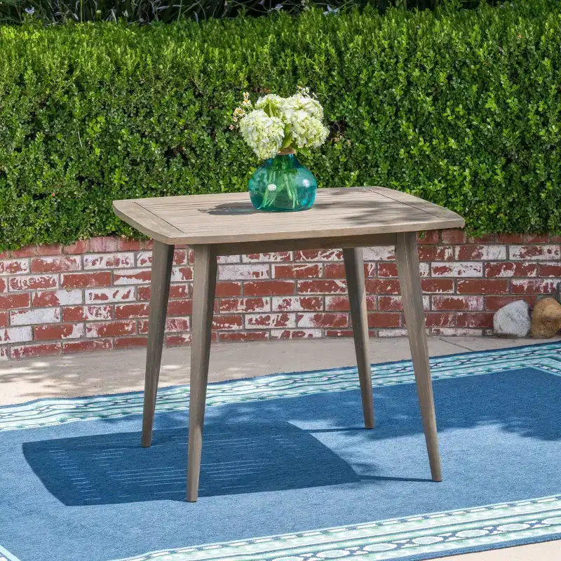 Christopher Knight Home Reynes Outdoor Acacia Wood Square Dining Table