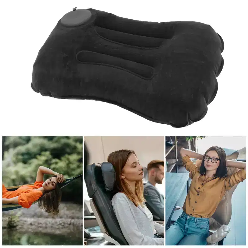 Unique Bargains Pump-action Camping Pillow Inflatable Pillow 1Pc