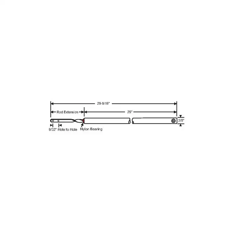 Brixwell Spiral Balance Aluminum Material, 29 Tube Length, 29-9/16 Rod Length, 3/8 Thickness, 9/32 Hole Center, Red Bearing Component, Mill Finish