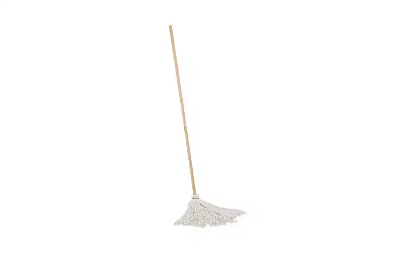 Boardwalk Handle/Deck Mops, #16 White Rayon Head, 48 Natural Wood Handle