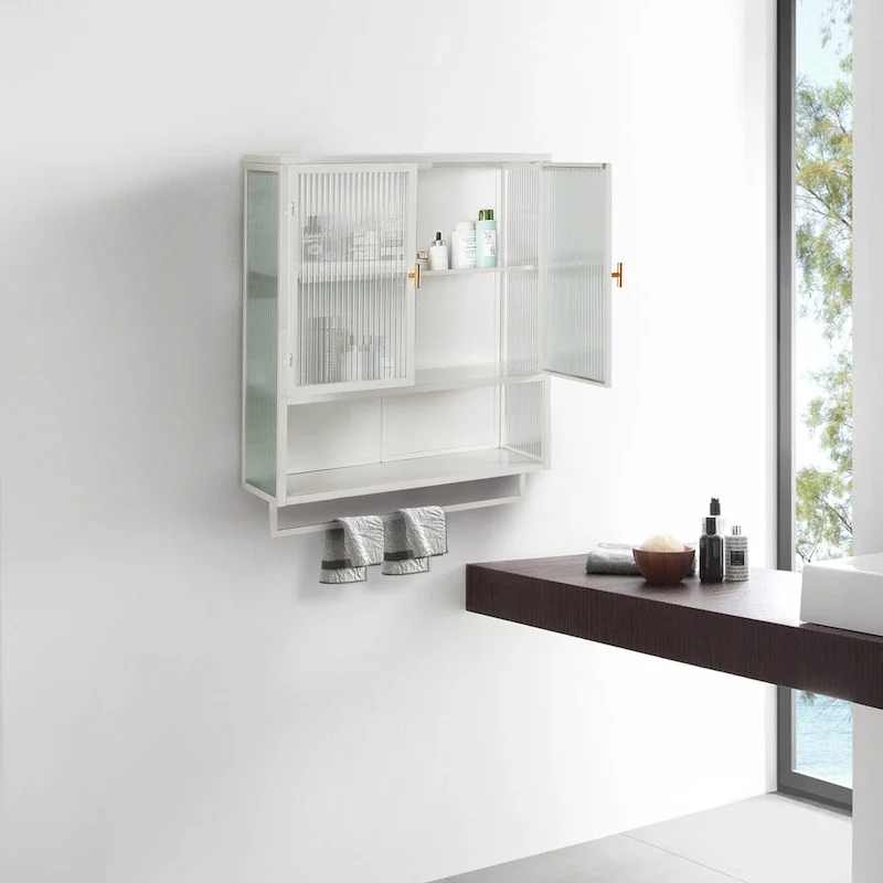 23.62Glass Doors Modern Two-door Wall Cabinet