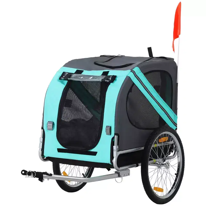 Dog Bike Trailer with 3 Entrances Large Wheels