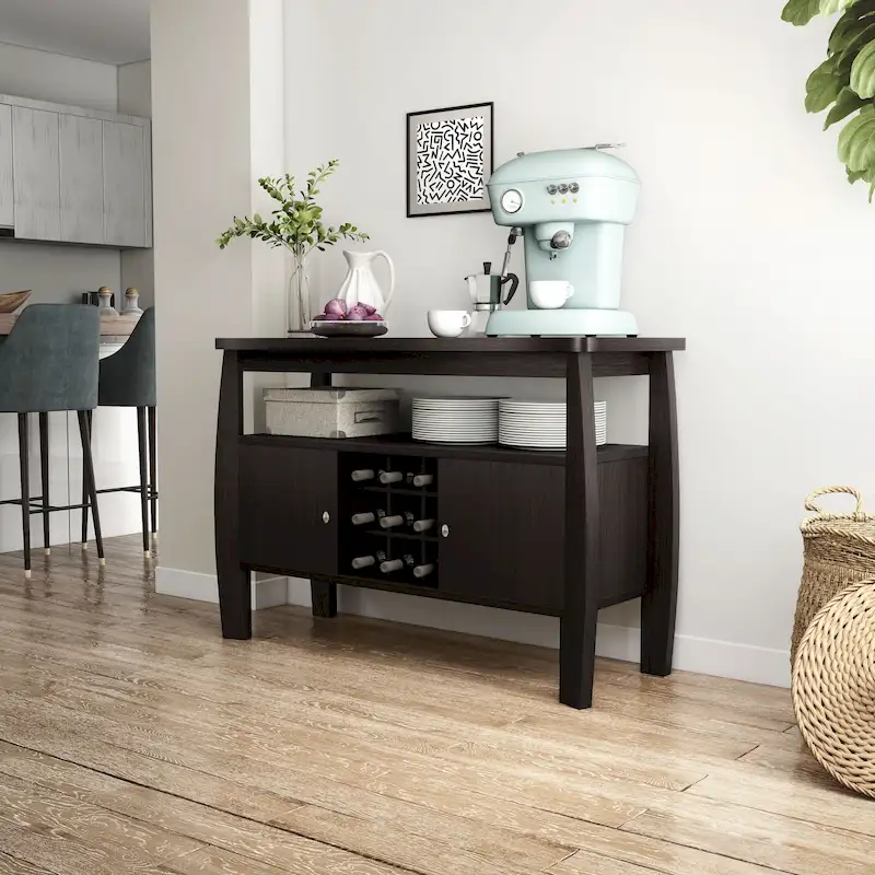 Furniture of America True Modern 51-inch Cappuccino 1-shelf Buffet Table