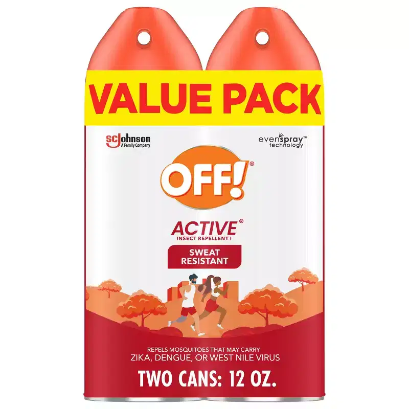 OFF! Active Mosquito & Insect Repellent Spray 15% DEET - 2ct/6oz each