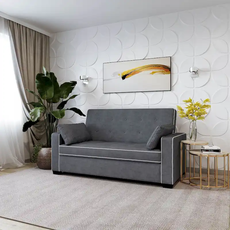 Full Convertible Loveseat with Finger Guard Protection