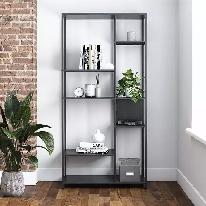 RealRooms Shadwick Metal Bookcase Room Divider