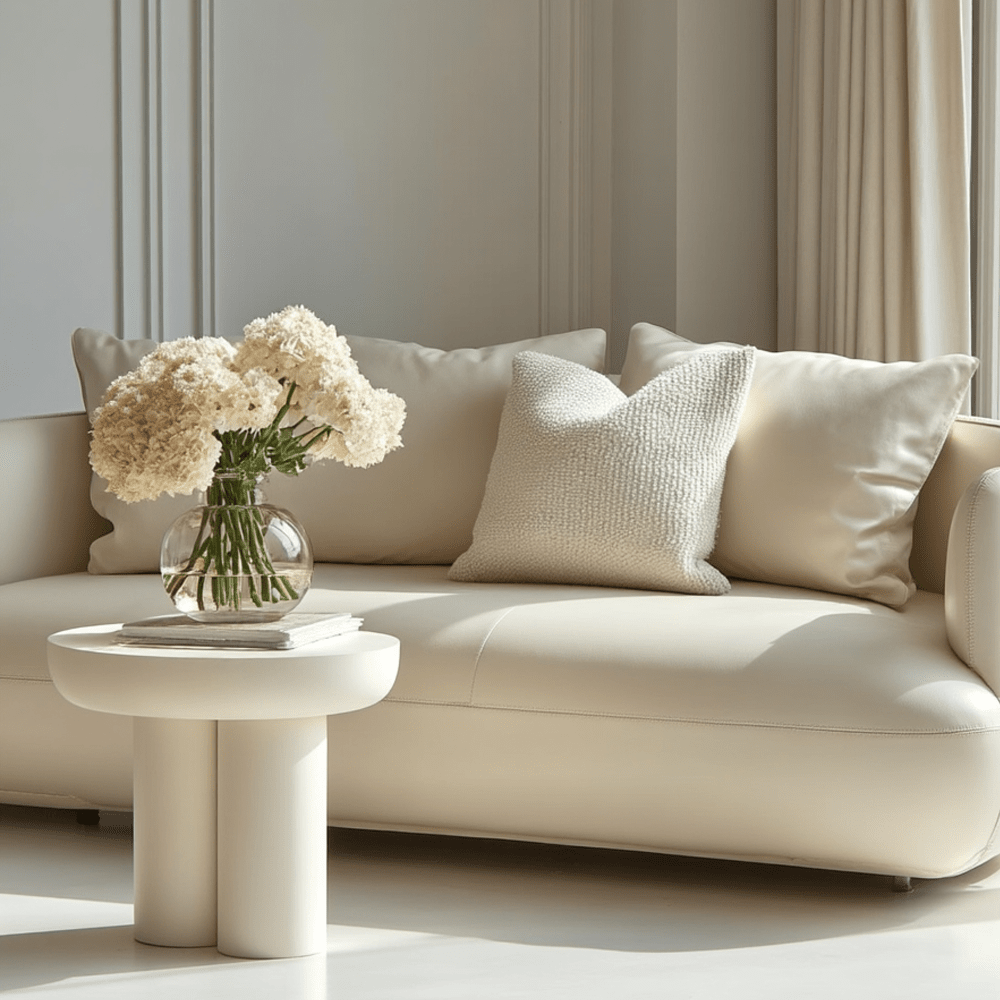 Cream Side Table