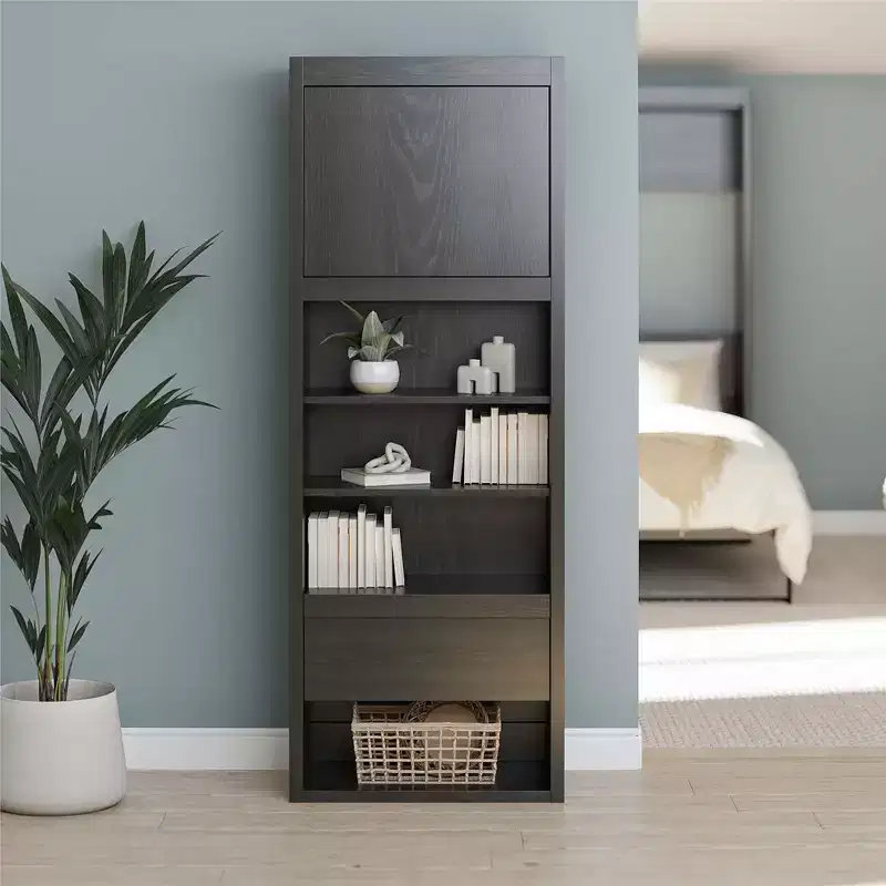 Signature Sleep Paramount Single Bedside Bookcase with Pullout Nightstand and Storage