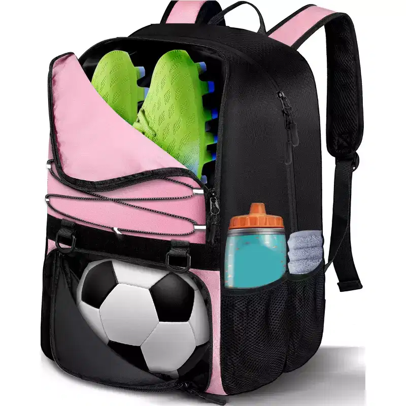 Narwey Youth Soccer Bag, Soccer Backpack with Ball Compartment, Sports Equipment Training Bags