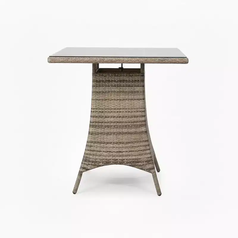 Covers&All Universal 36 in Sq Pub Table Top Only, Oyster Wicker w / Glass