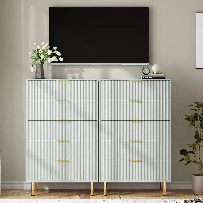 5-Drawer Dresser with Gold-Tone Handles