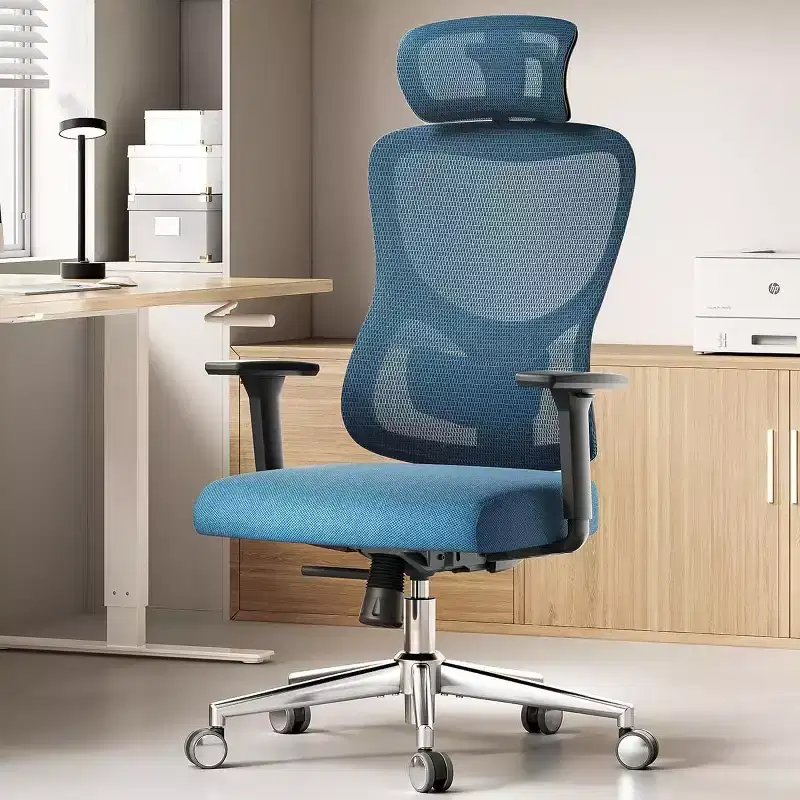 TUYOHW Ergonomic Office Chair with Lumbar Support,Computer Desk Chair with Adjustable Headrest,3D Armrests,Mesh Office Chair with Wheels