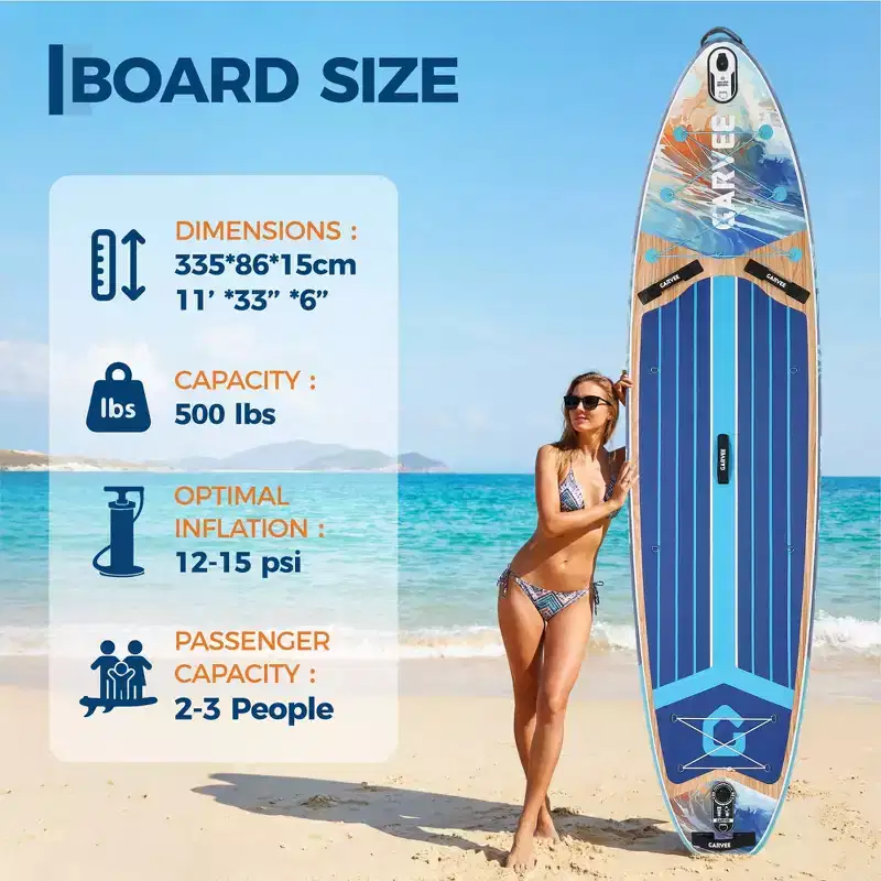 Inflatable Stand Up Paddle Board, Stand Up Paddle Board with Premium SUP Paddleboard Accessories, Wide Stable Design, for All Skill Levels