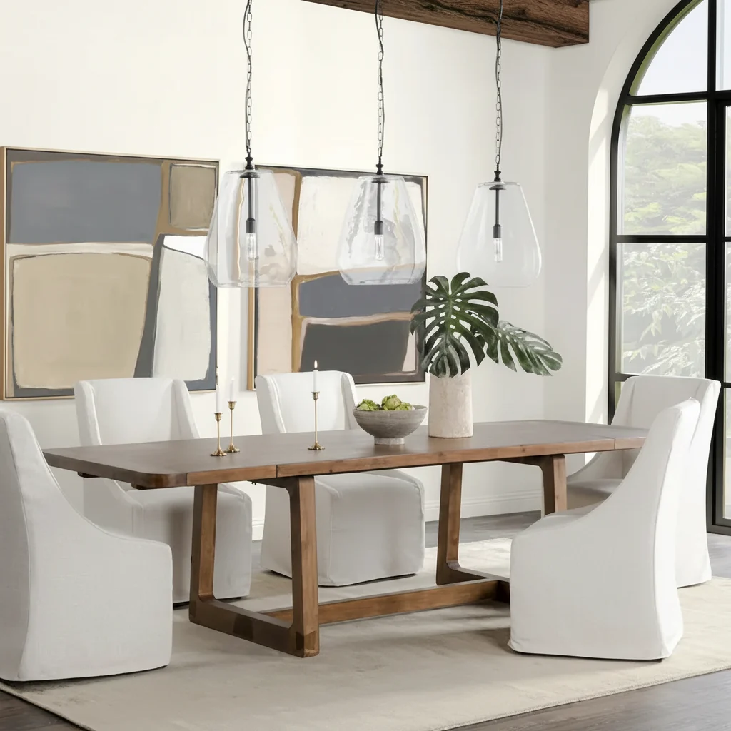 Lyra 80-110 Extendable Dining Table in Smoke Brown - 80-110Wx39Dx30H