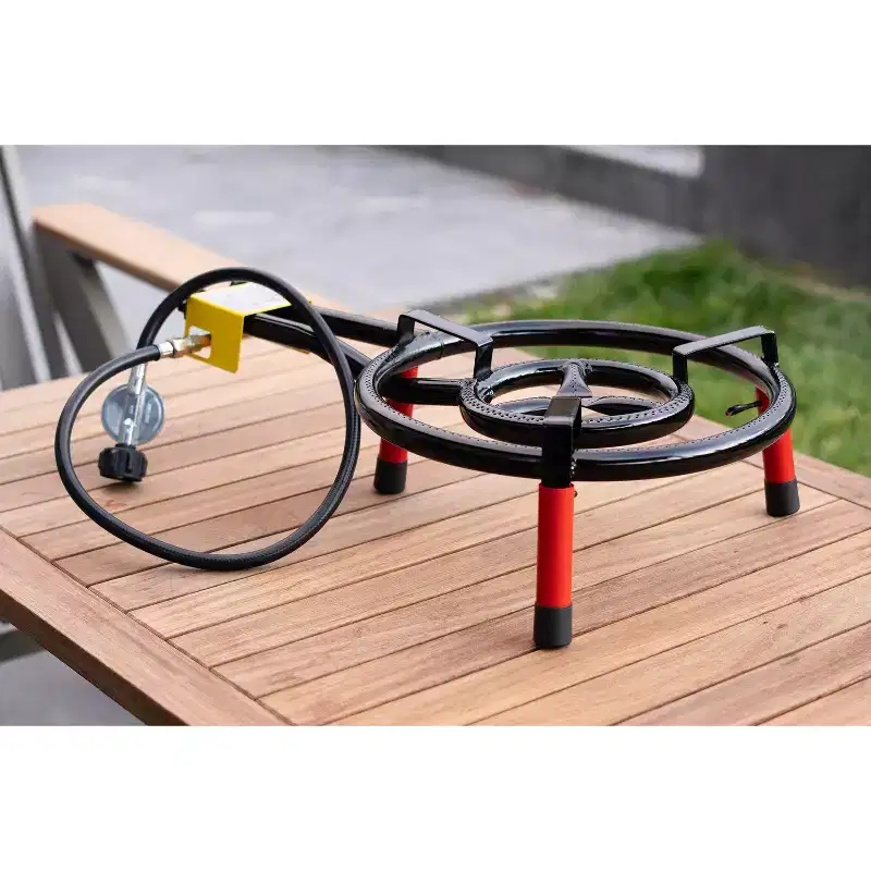 Ringg Flame Series Classic Kit with 16-In. Dual-Ringed Gas Burner and 5-In. Tabletop Stand for 16 Servings