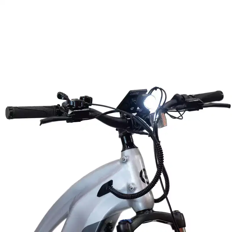 GOTRAX Adult Fat Tire 26" Step Through Electric Hybrid Bike - Silver