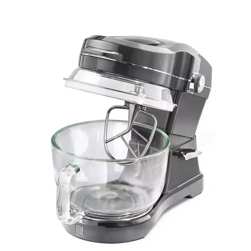 Kenmore Elite Ovation 5qt Stand Mixer with Pour-In Top, 500W - Gray: 10 Speeds, Stainless Steel, Dishwasher-Safe Parts
