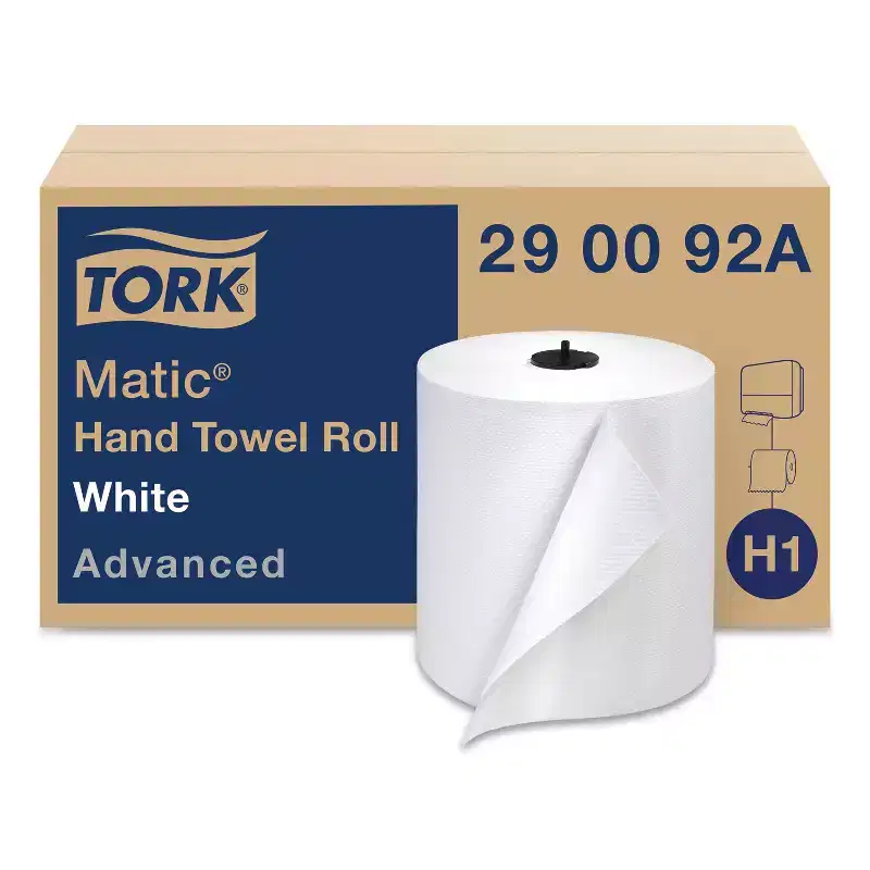 Tork Advanced Matic Hand Towel Roll, 2-Ply, 7.7 x 525 ft, White, 643/Roll, 6 Rolls/Carton
