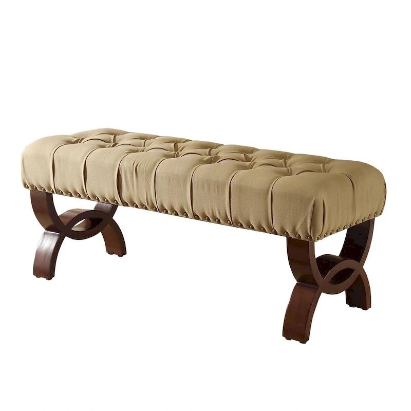 Carolina Tufted Bench With Nailhead Trim
