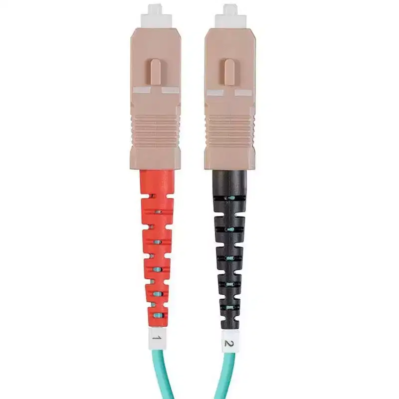 Monoprice OM4 Fiber Optic Cable - 20 Meters, LC/UPC-SC/UPC, Multi Mode, Duplex, 50/125 micrometer Type, 2.0mm, OFNR
