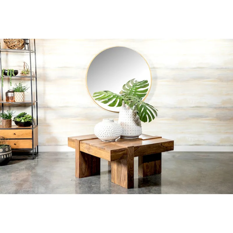 Natural Wooden Square Coffee Table