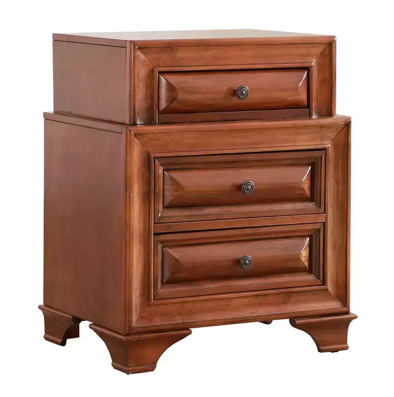 Passion Furniture LaVita 3-Drawer Oak Nightstand (29 in. H x 24 in. W x 17 in. D)