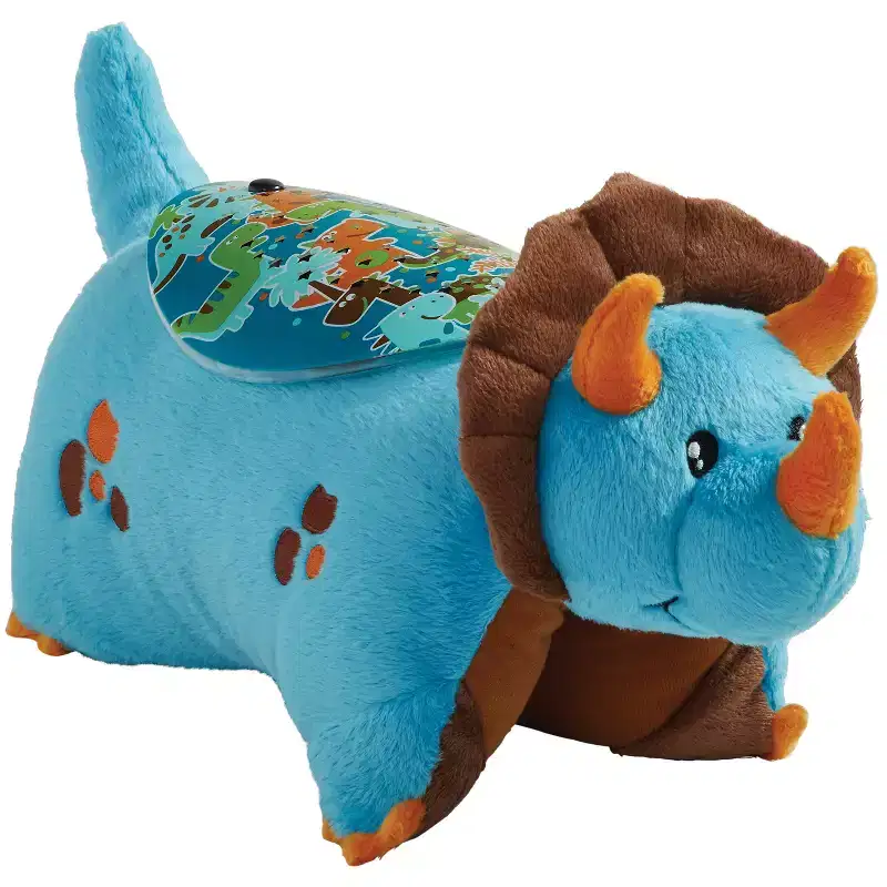 Sleeptime Lite Dinosaur Plush LED Kids' Nightlight Blue - Pillow Pets