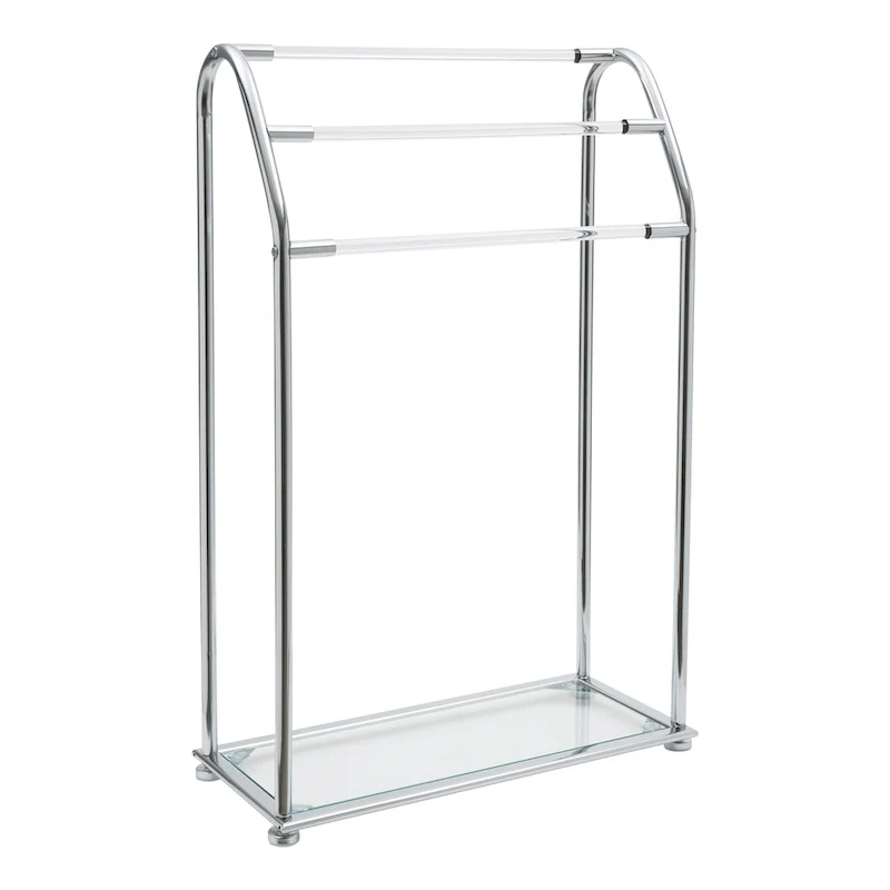 Freestanding Acrylic Towel Rack - 22.75x9.87x34.12