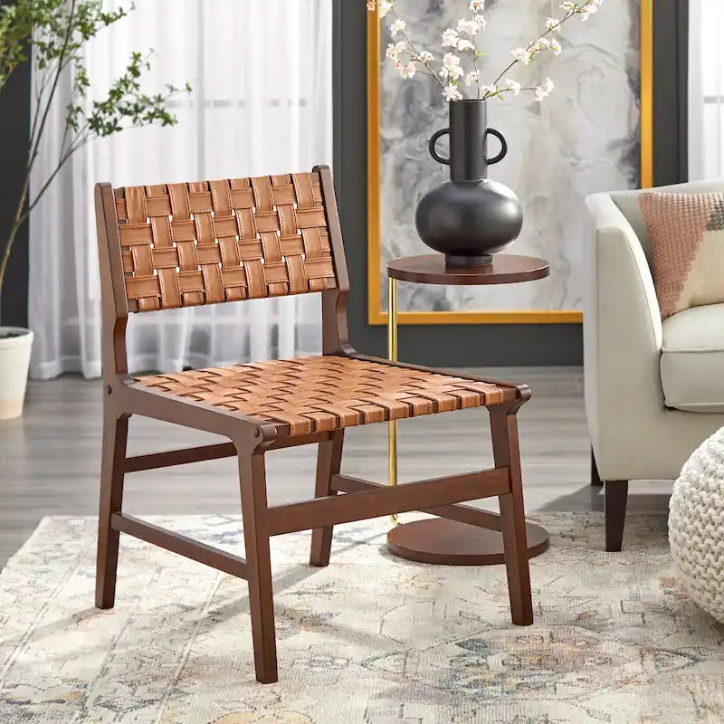 Lifestorey Brady Solid Wood Accent Chair