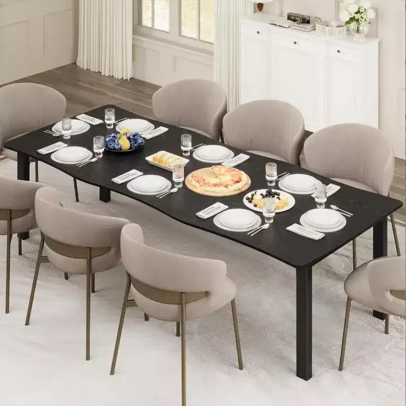 Irregular Tabletop Dining Table (MDF+Iron Frame)