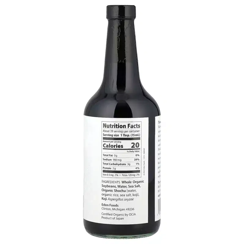 Eden Foods Organic Tamari Soy Sauce, 20 fl oz (591 ml)