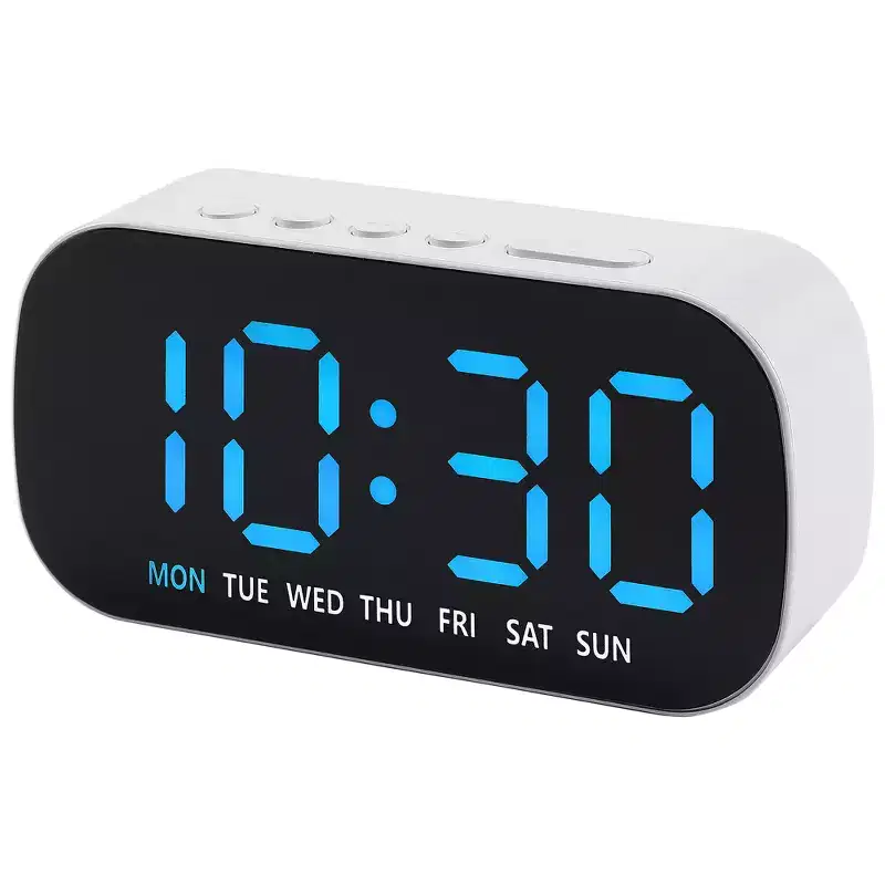 REGALWOVEN Digital Adjustable Brightness Two Alarm Snooze Alarm Clock 5.1L x 1.4W x 2.4H 1 Pc