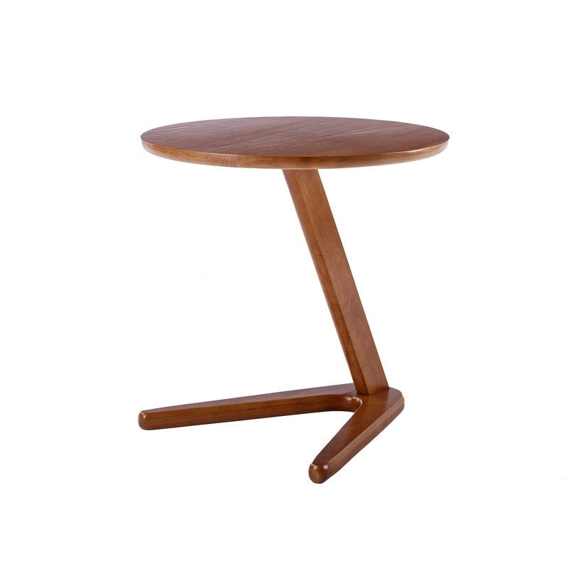 SEYNAR Modern Solid Wood Versatile Round Side Table or Small Accent Piece