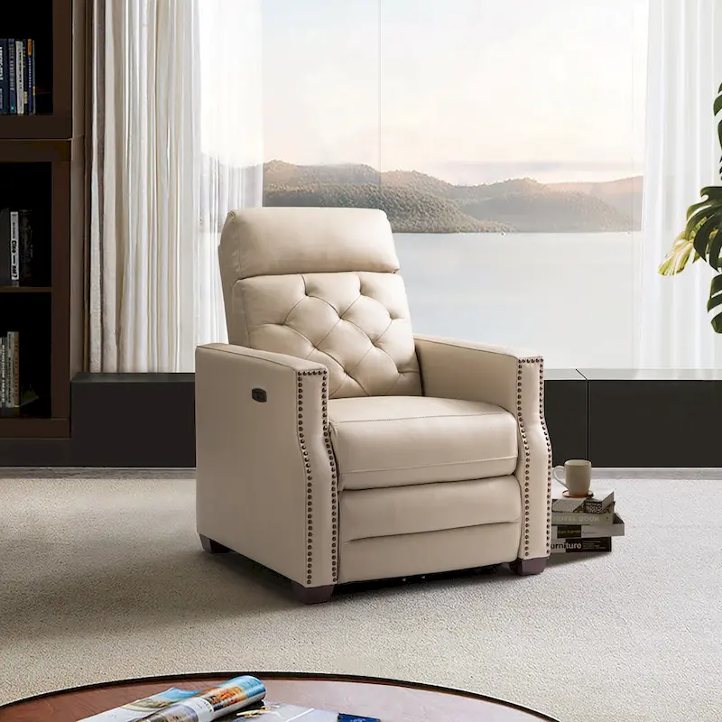 Alina 31.50 Wide Genuine Leather Power Recliner with USB Port