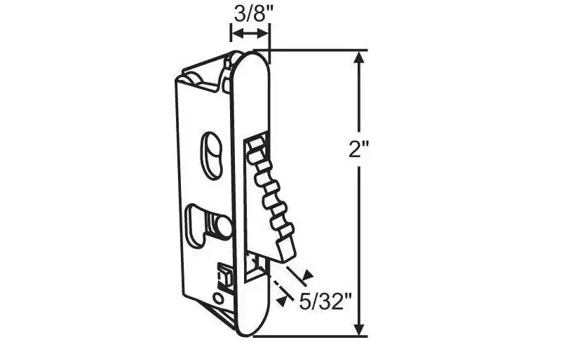 Brixwell High Performance Vent Stop, Metal Material, 2 Height, 3/8 Width, White Finish
