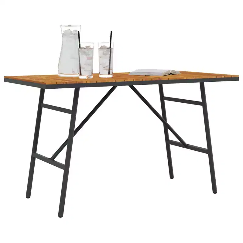 vidaXL Dining Table Brown 43.31 x 21.65 x 24.41 in Solid Acacia Wood