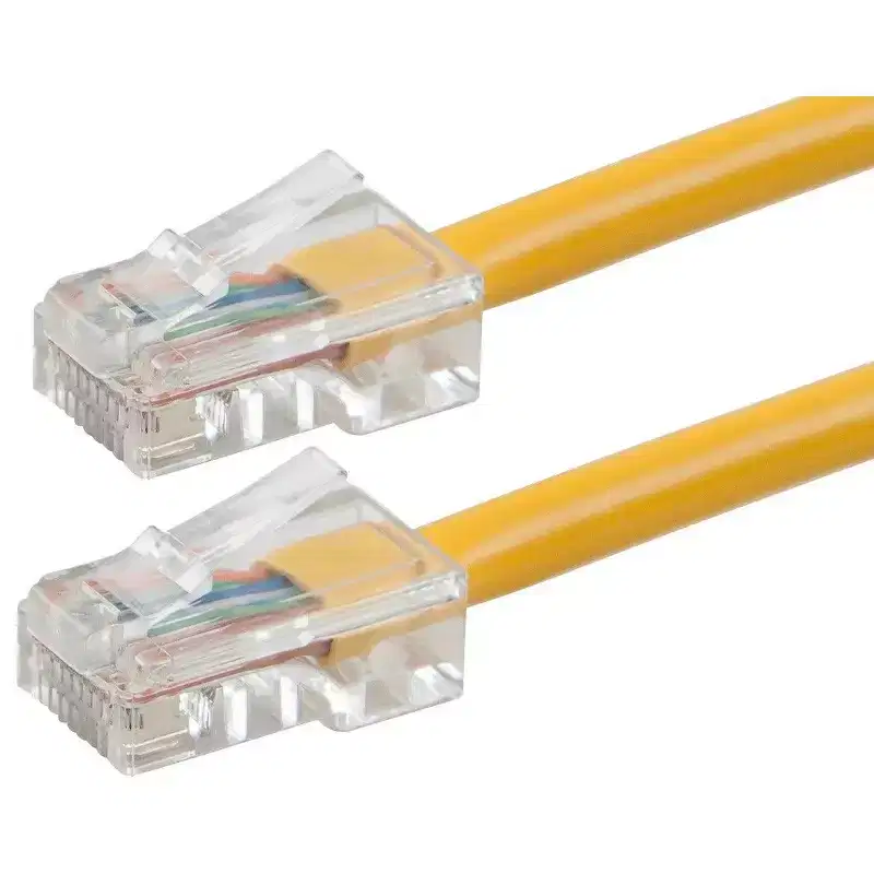 Monoprice Cat5e Ethernet Patch Cable - 3 Feet - Yellow | Network Internet Cord - RJ45, Stranded, 350Mhz, UTP, Pure Bare Copper Wire, 24AWG - Zeroboot