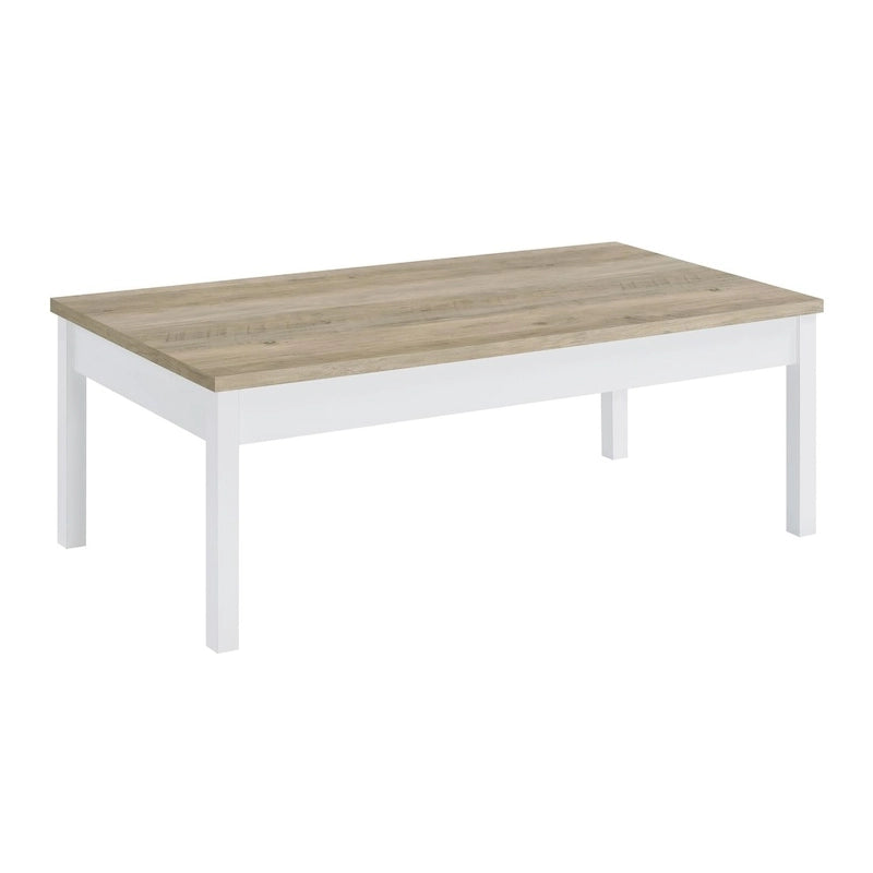 Hudson Antique Pine and White 3-piece Coffee Table Set