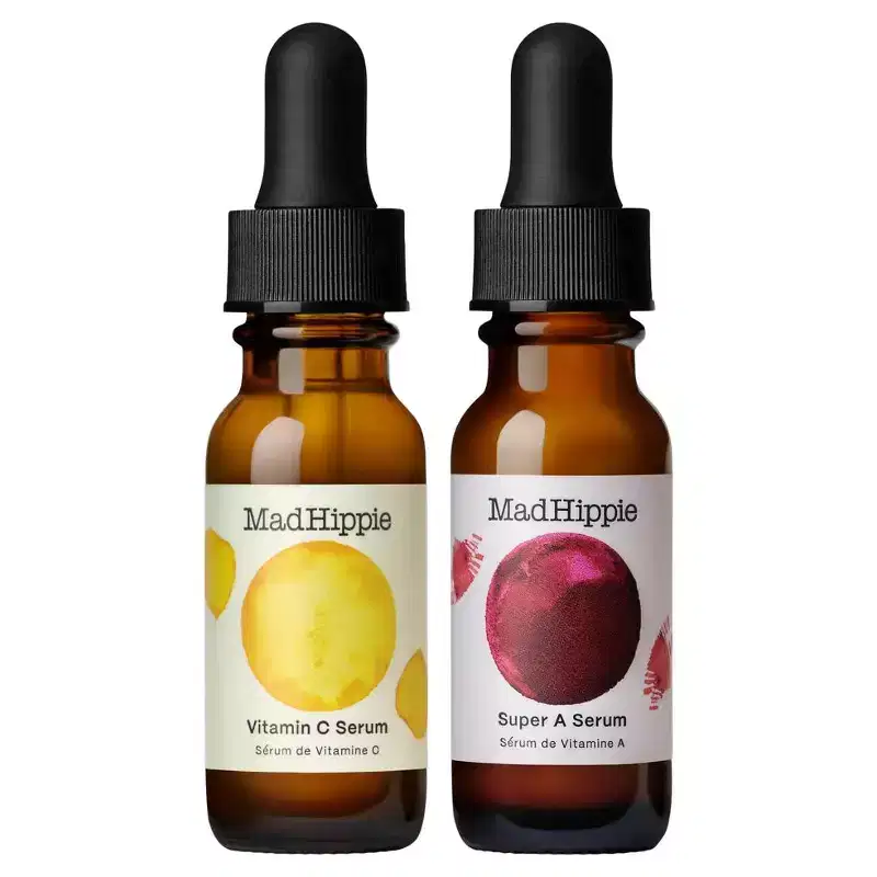 Mad Hippie Day And Night Dual Pack - Vitamin C Serum, Super A Serum | Anti-Aging Serum | Hydrating Face Serum | - (0.5 oz) - DUO SET PACK