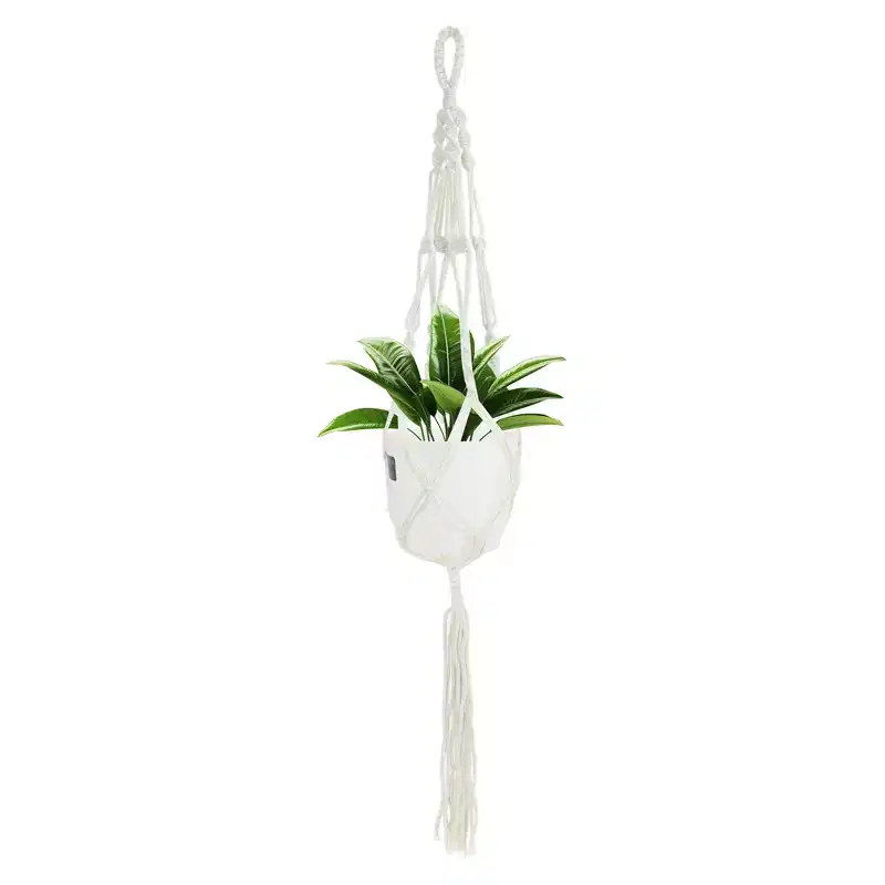 Unique Bargains Macrame Plant Hanger Woven Cotton Indoor Outdoor Decorative