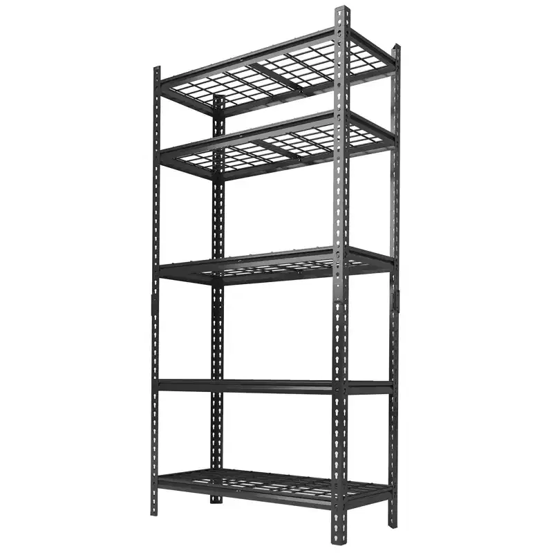 Garage Shelving 2200 LBS Storage Shelves Adjustable Metal Shelving Unit Heavy Duty 5 Tier Metal Shelves for Garage Kitchen Pantry Warehouse Basement