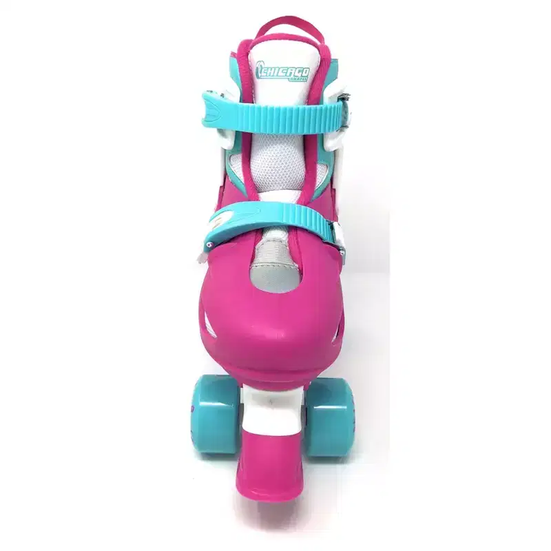 Chicago Skates Adjustable Kids' Quad Roller Skate - Pink/White
