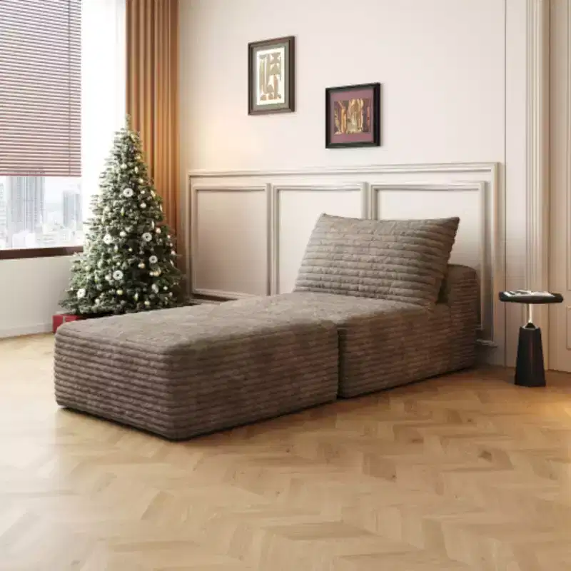 66.9Sofa Bed, Convertible Sleeper Chair with Pillow,Back Support (Plush Corduroy Fabric)