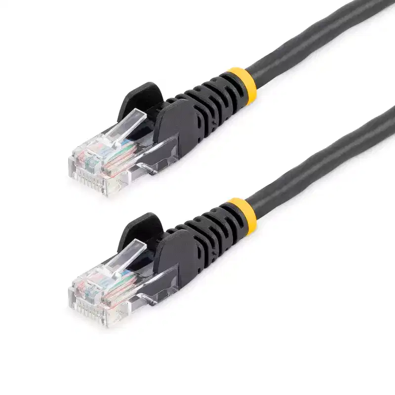 StarTech.com 25 Ft Black Cat5e Snagless Patch Cable