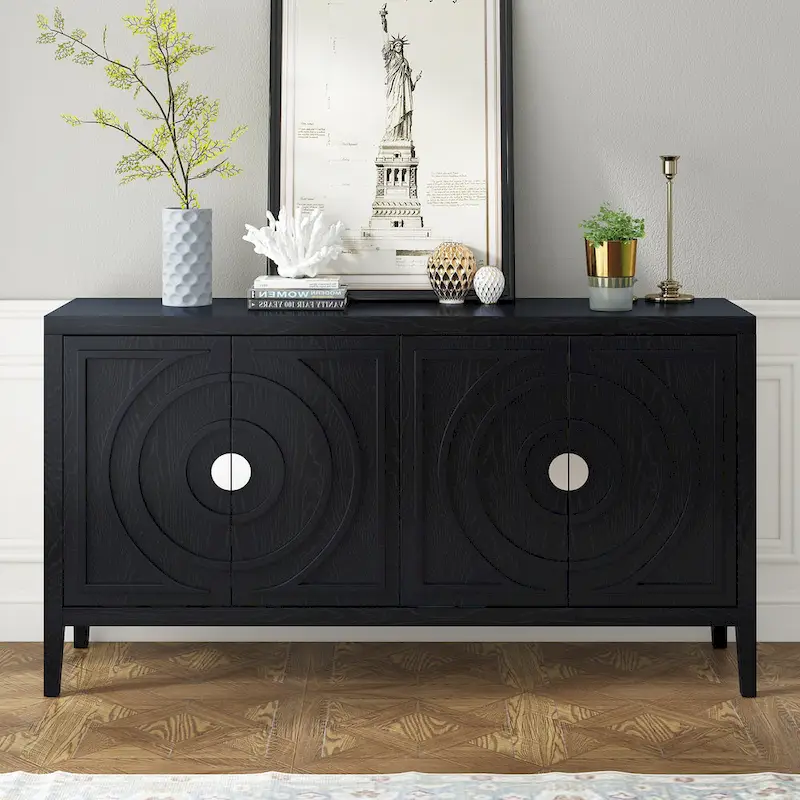 Sideboard Cabinet with Metal Door Handle