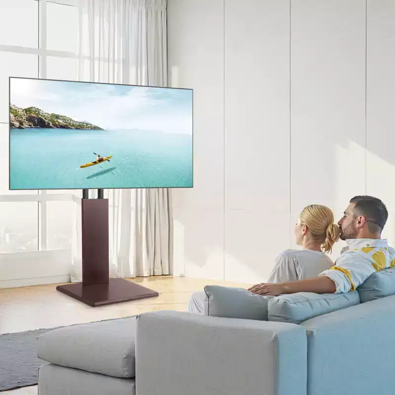 Universal TV Stand for 3270 Inch TVs, Table Top Swivel & Height Adjustable Mount, Holds 99 lbs, VESA 600x400