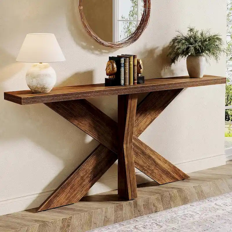 70.9 Extra Long Farmhouse Console Sofa Table for Entryway Hallway
