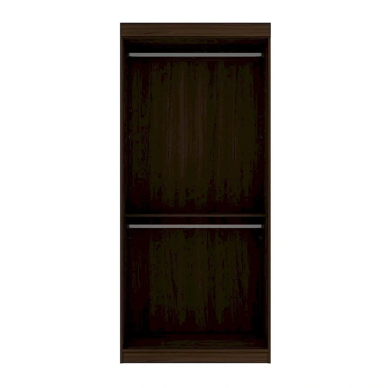 Manhattan Comfort Mulberry 35.9 Open Double Hanging Modern Wardrobe Closet with 2 Hanging Rods