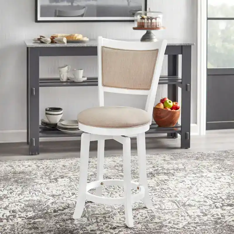 Simple Living French Country 24-inch Counter Height Swivel Bar Stool